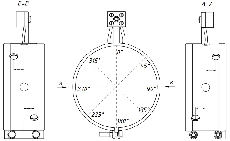 Connection hole angles