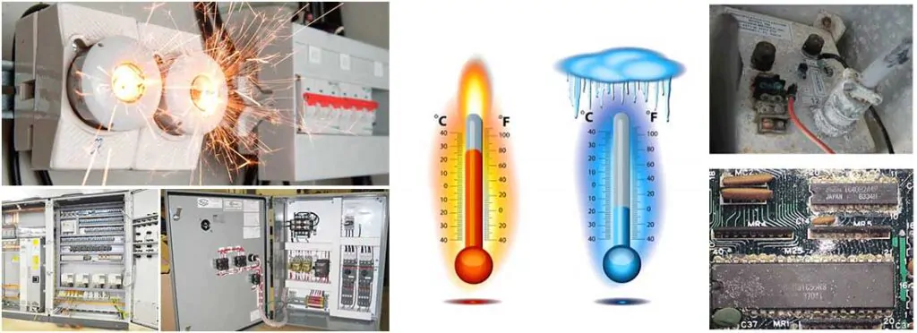 What happens to electrical equipment at low temperatures