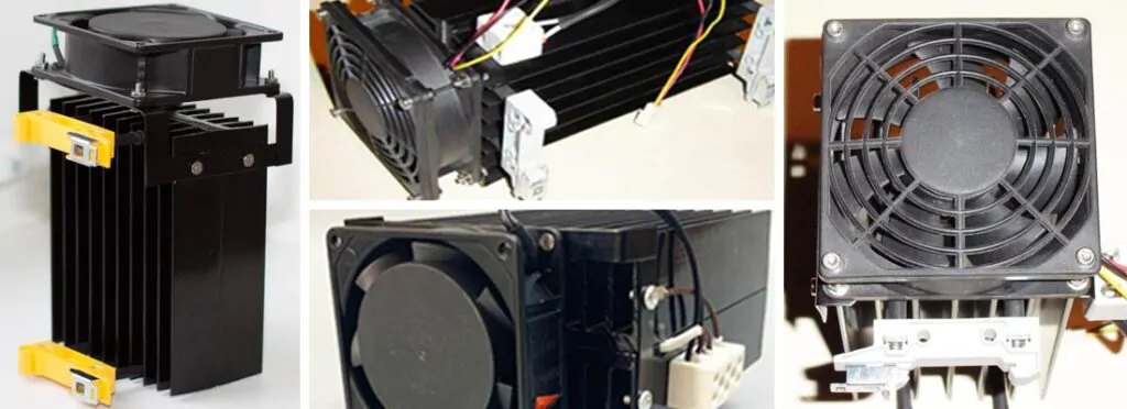 Types and features of heaters of automation cabinets with fan